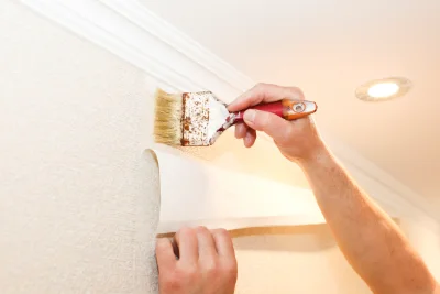 Pose de papier peint à Sainte-Vertu — revêtements muraux et toiles de verre